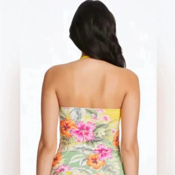 Bleu Rod Beattie Paradiso Bandeau Tankini High-Waist Draped Side-Tie Bottom - Picture 4 of 14